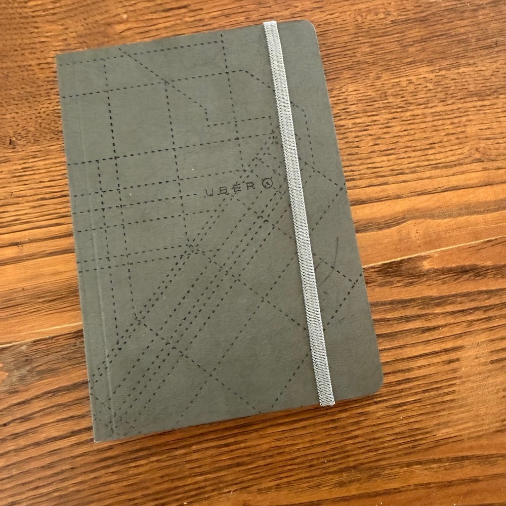 Uber Branded Notebook‎ Journal Gray Map City Design Elastic Band